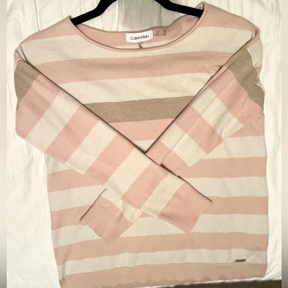 XS Calvin Klein Striped Sweater